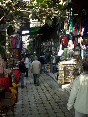 Gassen im Basar in Kairo
